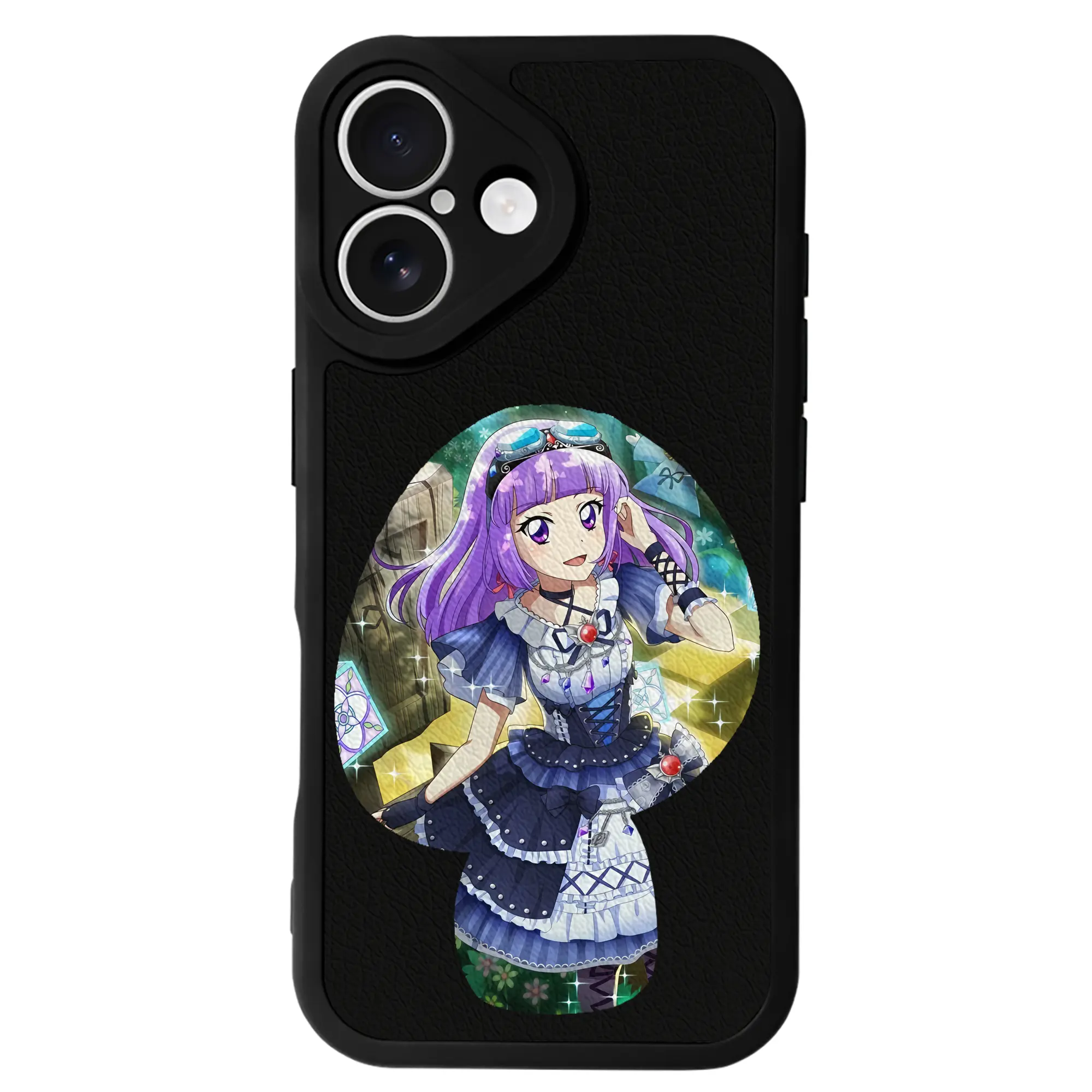 アイカツ グッズ 氷上 スミレ - IPhone 16シリーズ対応 ・ シリコンスマホケース ・ レザー調 ・ 高精度フィット ・ 耐衝撃 ・ ワイヤレス充電対応 ・ 精密カット